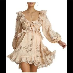 Zimmermann Cut Out Lace Brighton Scallop Backless
